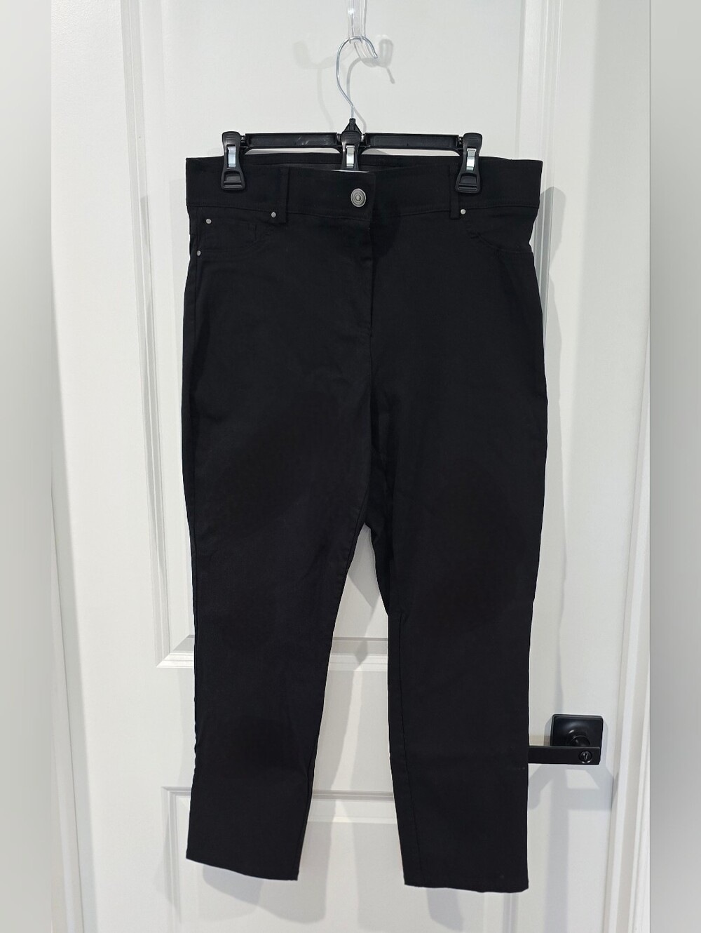 89th & Madison Black Women's Stretch Trouser Pants Size 16W NWOT